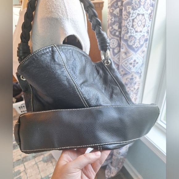 Black Leather Lauren Ralph Lauren Bag